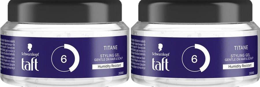 Schwarzkopf Taft Titane Haargel Duoverpakking 2 x 250 ml