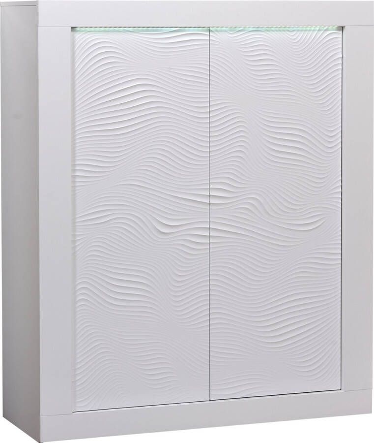 Sciae Buffetkast Kaia 121cm 2 deuren hoogglans wit