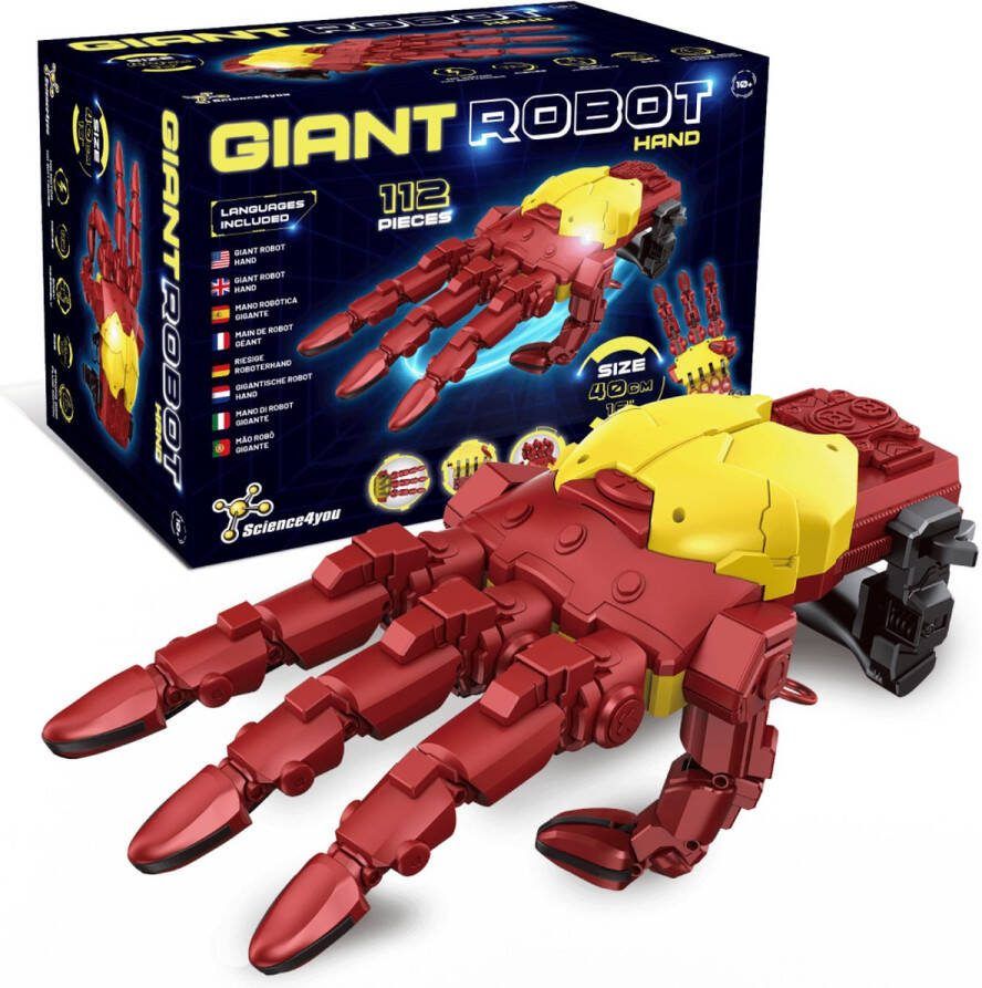 Science 4 You Science4you Giant Cyborg Hand Experimenteerdoos Technisch Robotica Bouwkit Robot Hand 112 Onderdelen voor Creatief Plezier