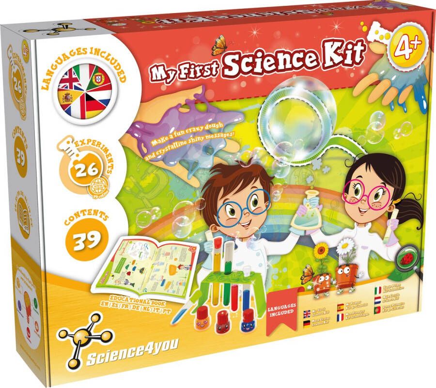 Science 4 You Science4you My First Science Kit Experimenteerset Wetenschap & Spel Experimenteerdoos met veel Scheikunde Experimenten Laboratorium Speelgoed 4+ Jaar