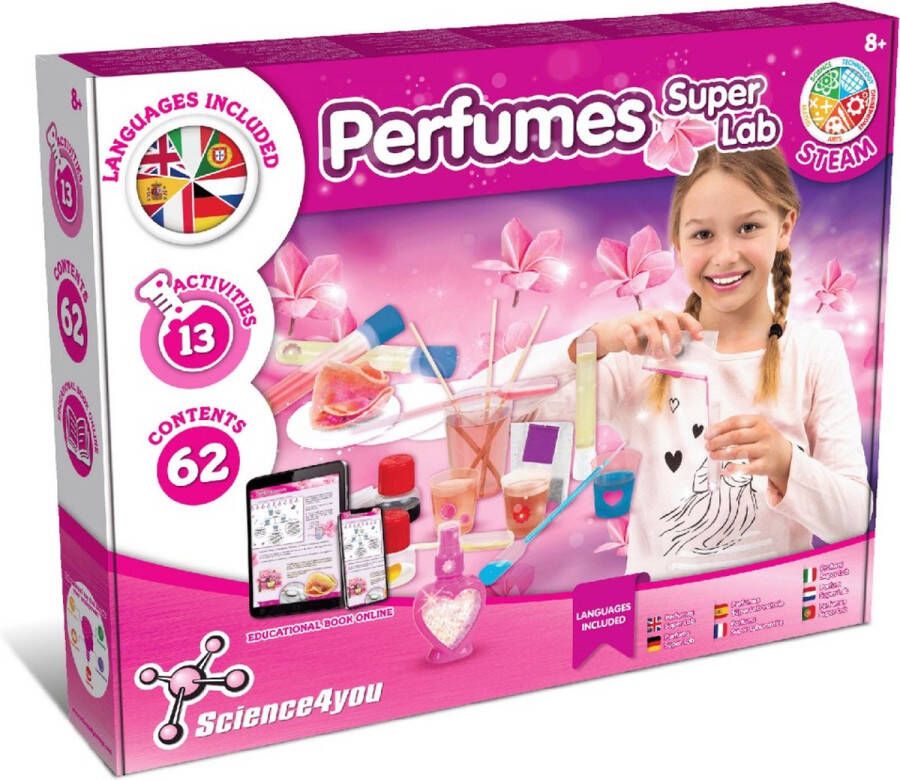 Science 4 You Science4you Perfume Super Lab Experimenteerset voor Kinderen vanaf 8 Jaar 13 Experimenten Educatief Speelgoed