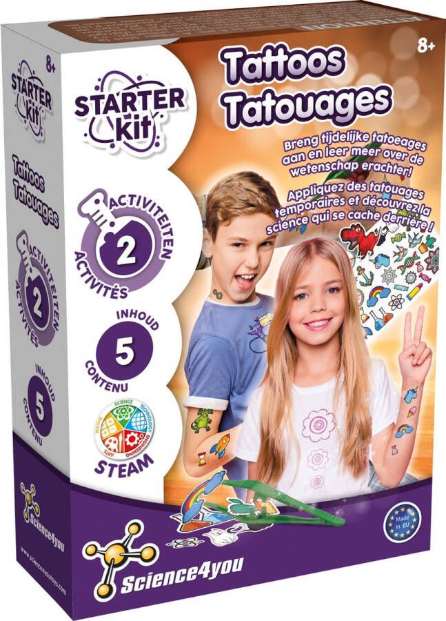 Science 4 You Science4you Starter Kit Tattoos Fabriek Experimenteerset STEM