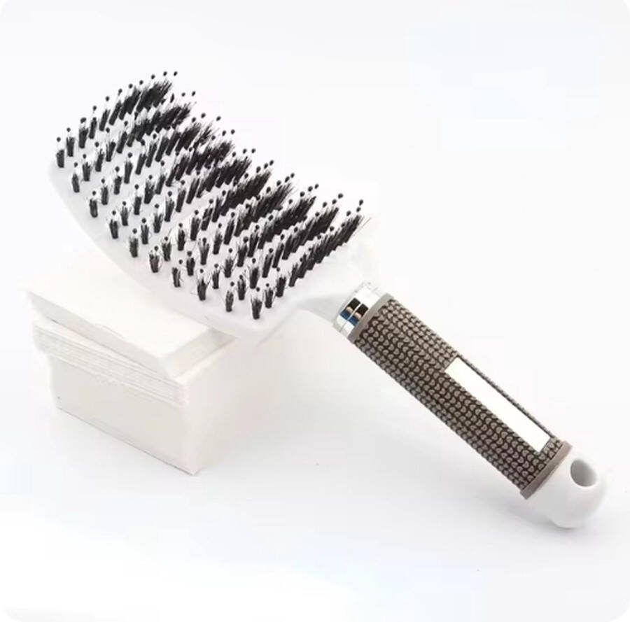 Scoby Haarborstel Haar borstel Anti Klit Brush Hairbrush Haarstyling Wit