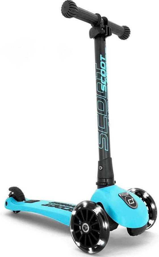 Scoot & Ride Scoot and Ride Highwaykick 3 Blueberry Kinderstep met LED -lichtjes en dubbele voorwielen 3 tot 6 jaar