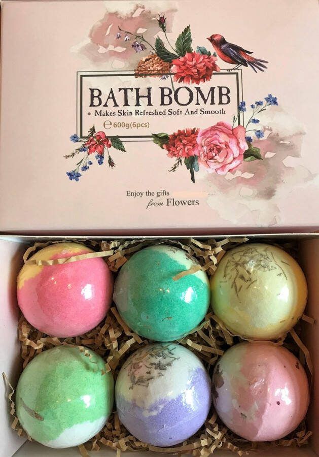 Scotin Bruisballen 6 stuks 100g Badbruisballen- Geschenkset Bath bombs