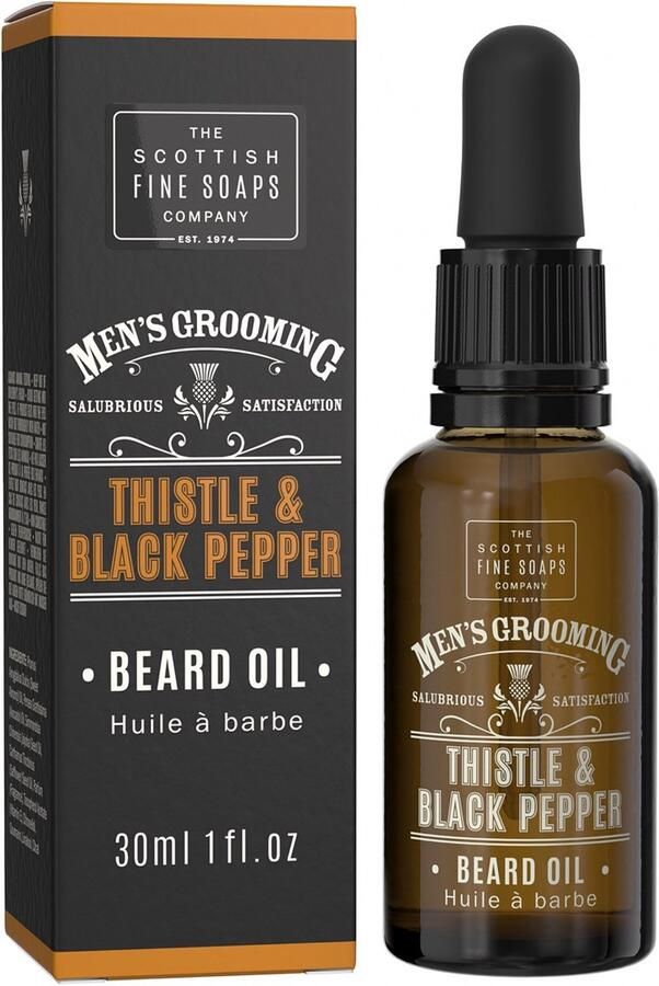 Scottish fine soaps Baardolie Thistle & Black Pepper