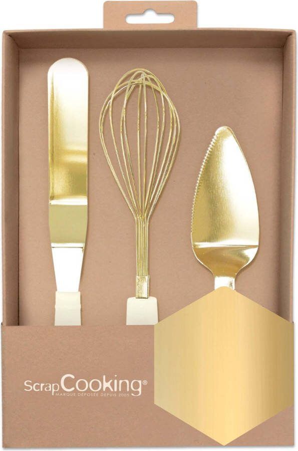 ScrapCooking Gouden Spatel Garde Taartschep Set 3