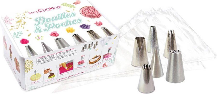 ScrapCooking set 6 spuitmondjes 8 Spuitzakken