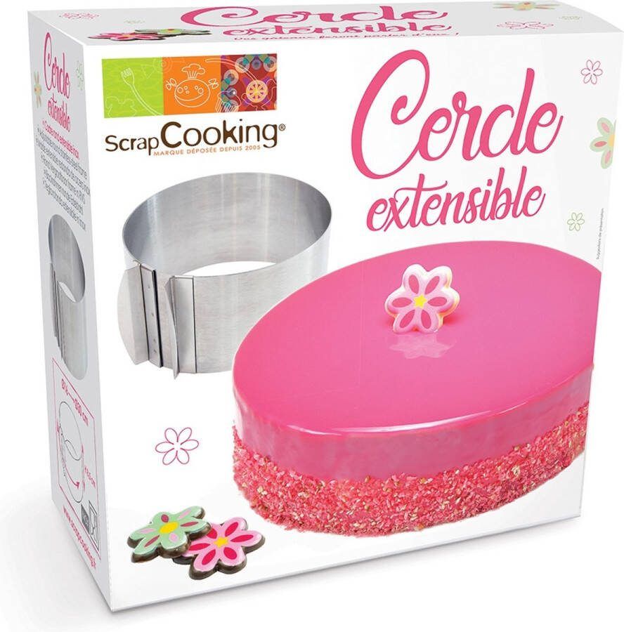 ScrapCooking Verstelbare Bakring Rond Ø16-30cm