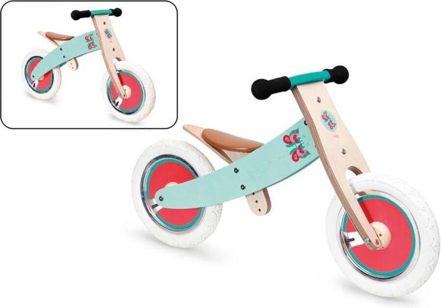 Scratch Balance Bike Loopfiets Met 2 Wielen 12 Inch Meisjes Turquoise