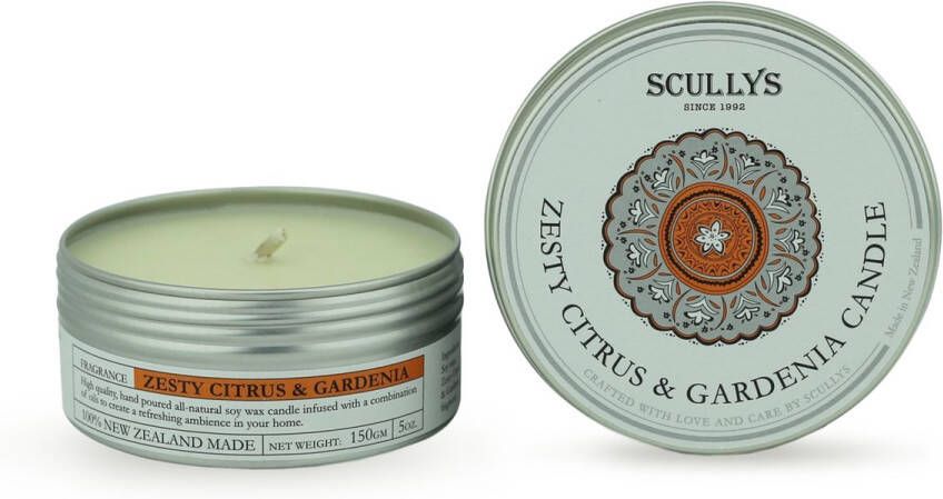 Scullys Air Light Sojawas Geurkaars Fruitige Citrus & Gardenia Etherische Oliën