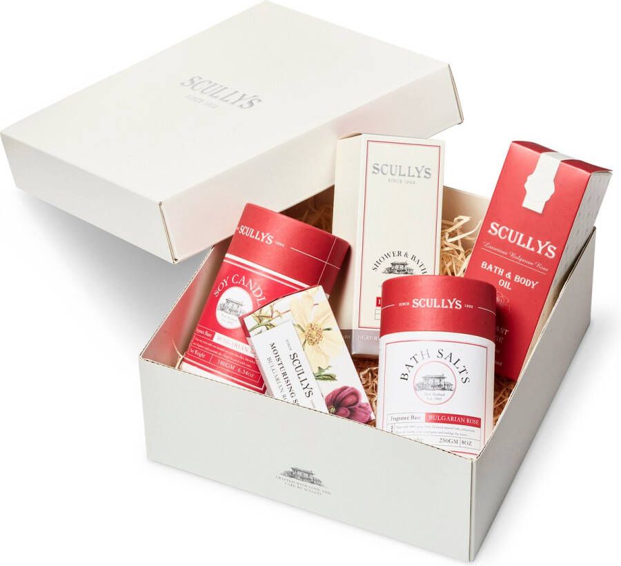 Scullys Badplezier geschenkdoos Bulgarische Roos etherische olie huidverzorging giftset