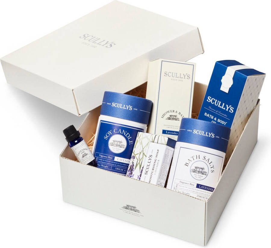 Scullys Badplezier geschenkdoos Lavendel etherische olie huidverzorging giftset