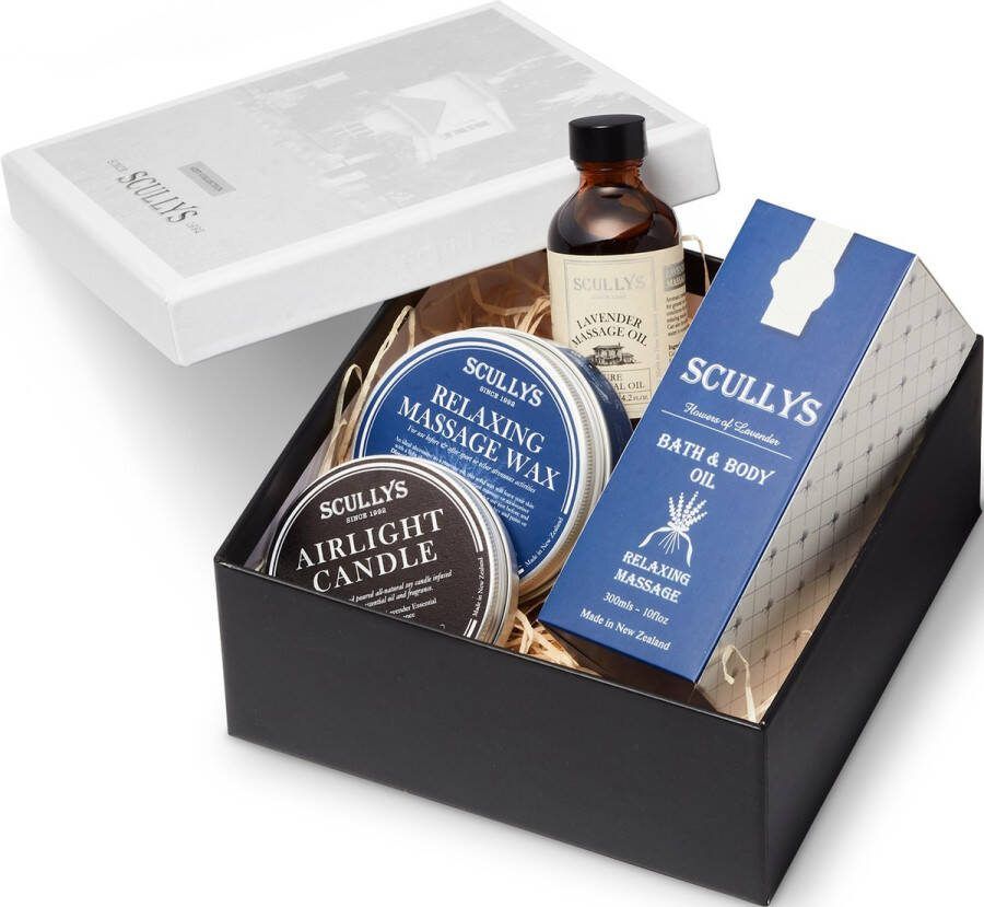 Scullys Compleet Massage geschenkdoos Lavendel etherische olie huidverzorging giftset