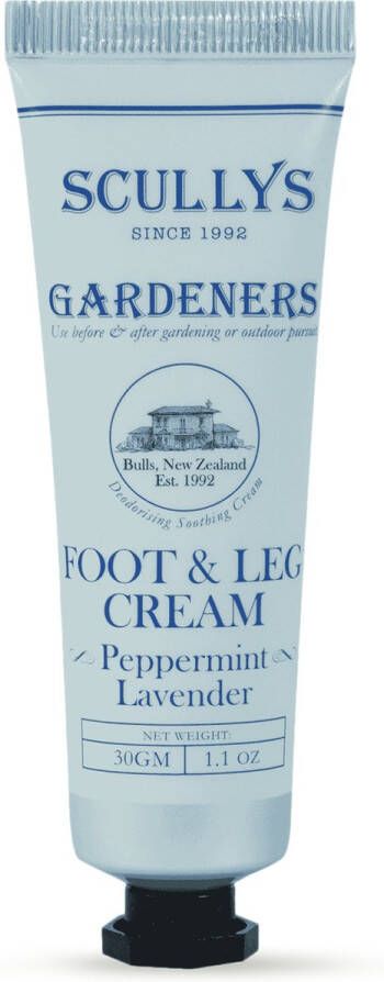 Scullys Gardener's Voet & Been Huidverzorging Crème Mini Tube Met Lavendel & Pepermunt Etherische Oliën