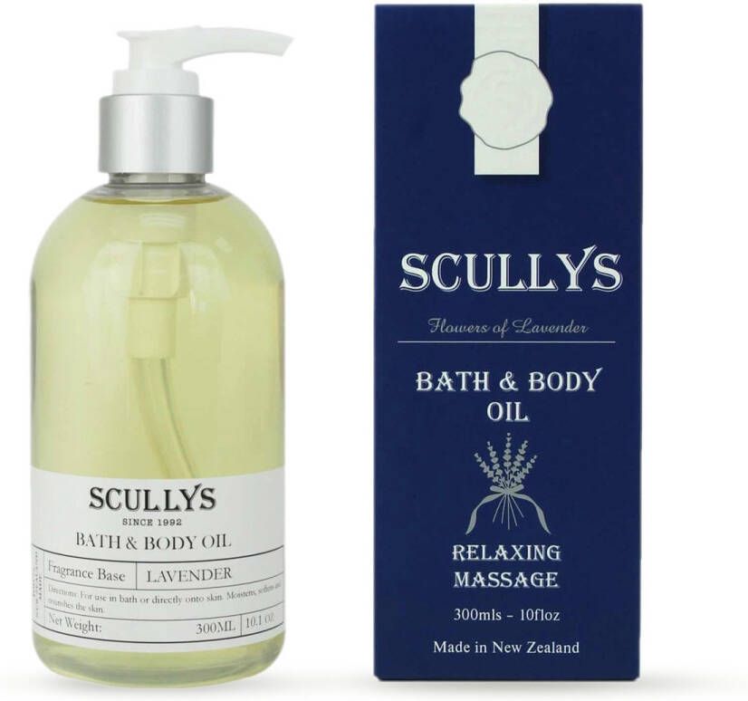 Scullys Natuurlijke Badolie & Bodyolie hydraterend huidverzorging Lavendel- & Amandel Etherische Oliën