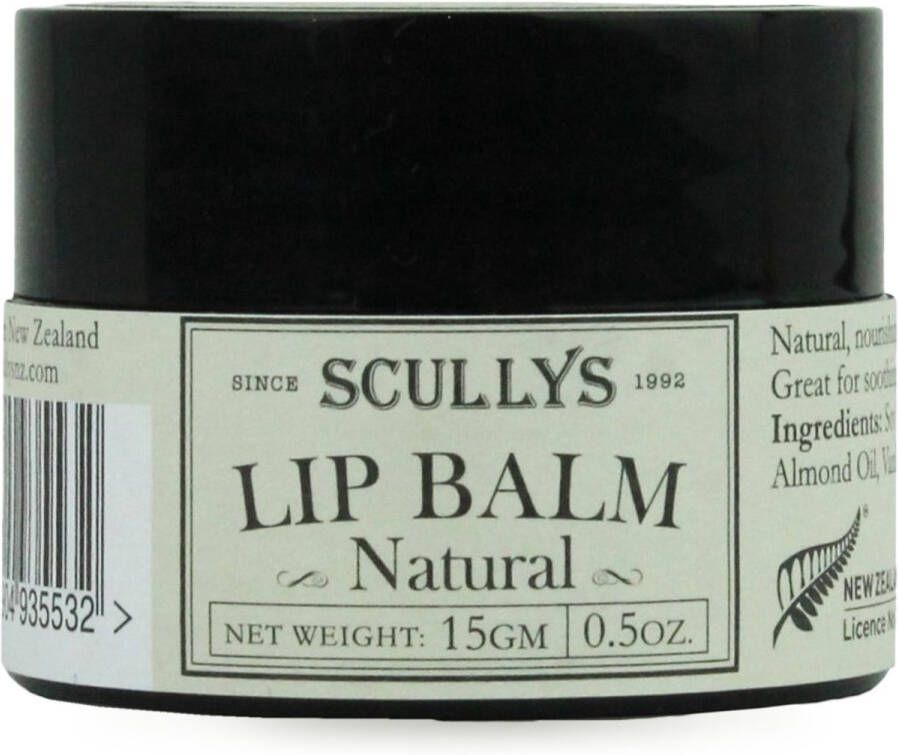 Scullys Natuurlijke Therapie Lippenbalsem 100% Natuurlijk met Vanille & Amandelolie