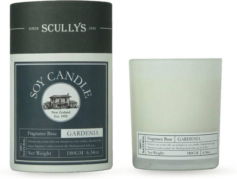 Scullys Sojawas Geurkaars Witte Gardenia Etherische Olie