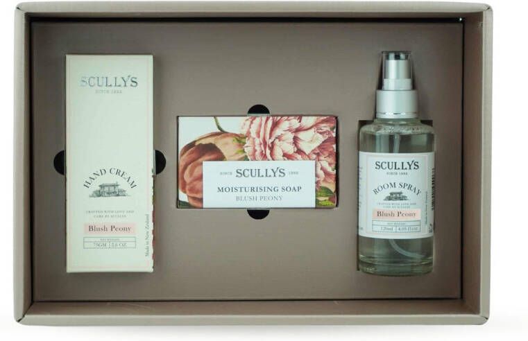 Scullys Trio Box Geschenkset Pioenroos Etherische Olie Giftset Geschenkdoos