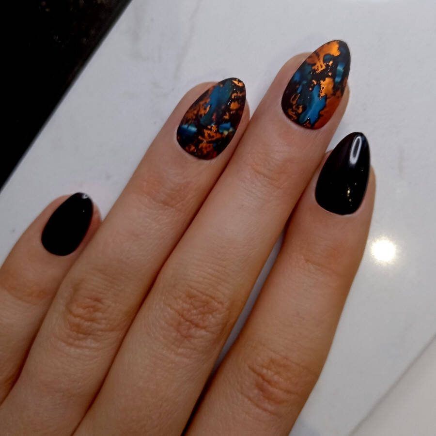 SD Press on Nails B154 Plaknagels met nagellijm XS Stiletto Kunstnagels Zwart Kleur -Set 20 Kunstnagels handgemaakt van gellak Nepnagels Nails at Home Nail art Accessoires Nagellak Nepnagels Kunstnagels Gellak