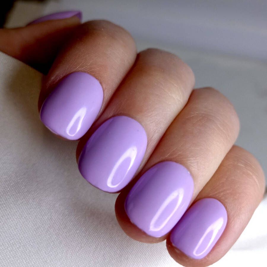 SD Press on Nails B-Series Plaknagels Gelnagels Handgemaakt 20 stuks B57 Paars Nepnagels Kort Naturel Korte Nagels Accessoires Nagelstudio Nail Art Nagellijm Gellak Nageltips Nails at Home Nagels