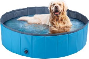 SD Supplies D-Supplies Zwembadje voor huisdieren Hondenzwembad Hondenbad Bad voor Honden Huisdieren en kinderen Opzet zwembad 120x120x30cm Blauw