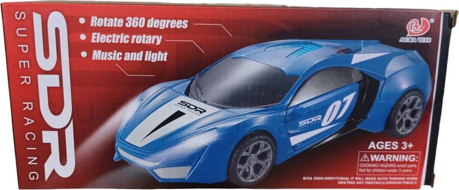 Sdr Speelgoed Auto Super Racing Car Rood of Blauw ex batt muziek en geluid