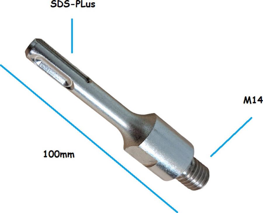 SDS Gatenboor SDS-Plus M14 adapter boorkroon kernboor betonboor diamantboor tegelboor gatenboor dozenboor boormachine adapter