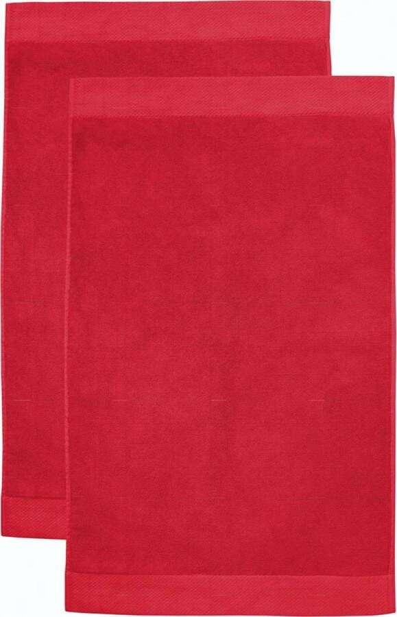 Seahorse Combiset Pure badmat 50 x 90 red (2 stuks)