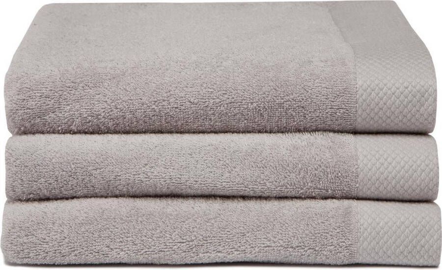 Seahorse Pure Badhanddoek Set van 3 Katoen Superzacht Badstof 60x110 cm Beige