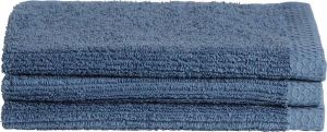 Seahorse Ridge gastendoekjes 34x50 cm Set van 10 Jeans blauw