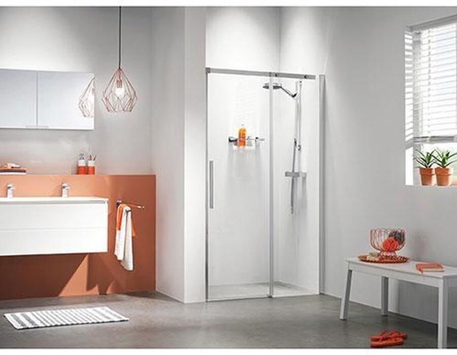 Sealskin Douchedeur Get Wet Slider Schuifdeur 120x195cm Zilver Hoogglans Helder Glas