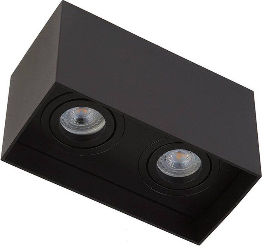 Searchlight Honos Opbouwspot 2 lichts Zwart 20x10x11 5cm Modern
