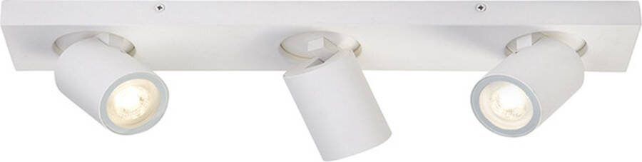 Searchlight Selena Opbouwspot 3-lichts balk wit IP44 Modern