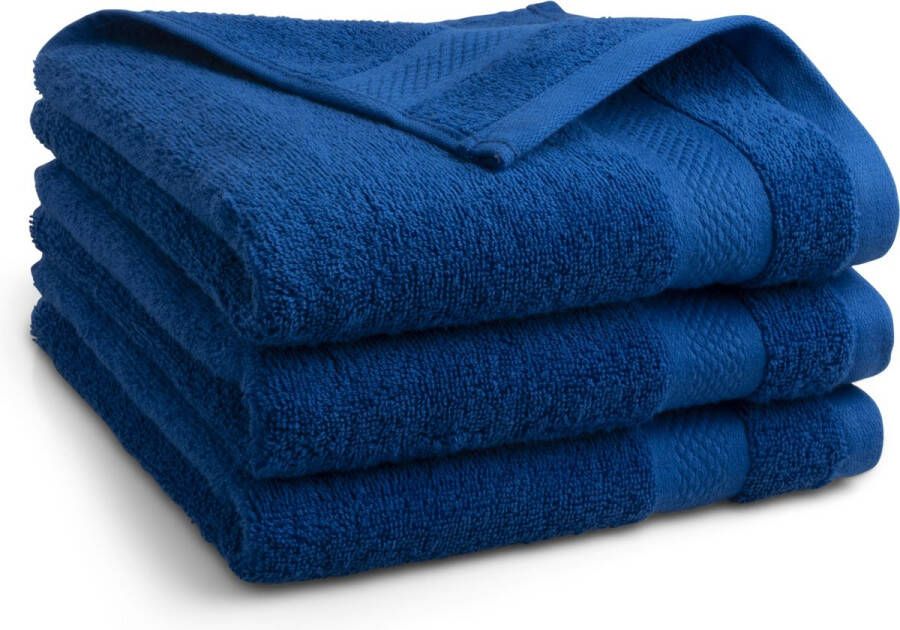 Seashell Hotel Collectie Handdoek Klassiek blauw 3 stuks 50x100cm