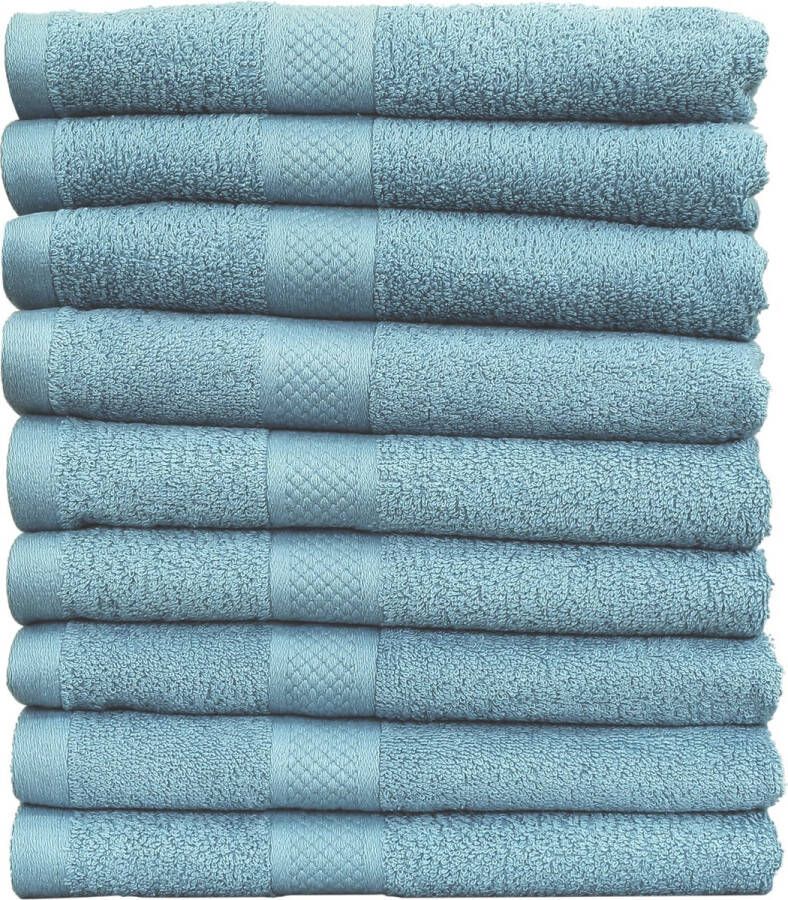 Seashell Hotel Collectie Handdoek Set Denim Blauw 9 stuks 50x100cm
