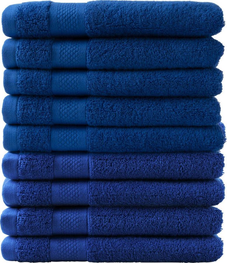 Seashell Hotel Collectie Handdoek Set Klassiek Blauw 9 stuks 50x100cm