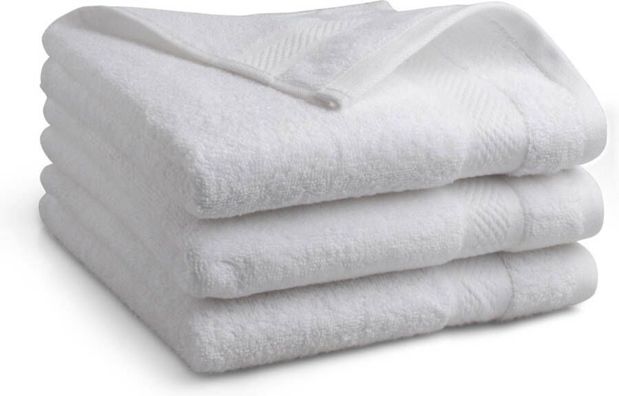 Seashell Hotel Collectie Handdoek Wit 3 stuks 50x100cm