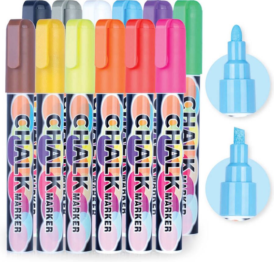 Season y Raamstiften Verstelbare Dikte 12 Stuks Raamstiften Kinderen Raamstiften Kerst Raamstift Krijtstiften Voor Raam Whiteboard Stiften Whiteboard Marker