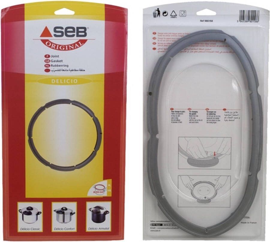 AFDICHTINGSRUBBER SNELKOOKPAN 8L 10L DIAM 253MM DELICIO NR 4049736 980158 Geschikt voor Seb
