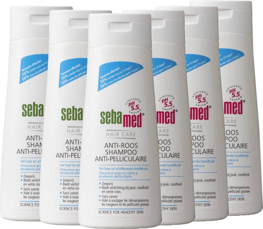 Sebamed Anti-Roos Shampoo voordeelverpakking 200 ml 6 pack