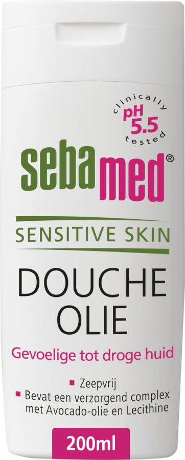 Sebamed Douche Olie Zeepvrij Voedt en herstelt de huid Met Avocado-olie en Lecithine voor een zachte huid Douchemiddel 200 ml