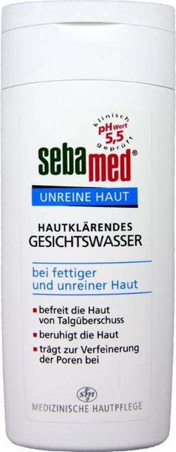 Sebamed Gezichtstoner verhelderend voor de vette en onzuivere huid 200 ml