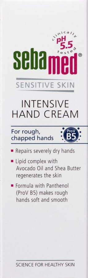 Sebamed Intensieve Handcrème Verzorging voor zeer droge handen Voor zachte en soepele handen Met Avocado olie Shea Butter en Panthenol 75 ml