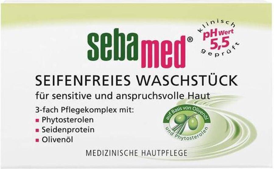 Sebamed Seifenfreies Waschstück Olijf alkalivrije wasstaaf 150g