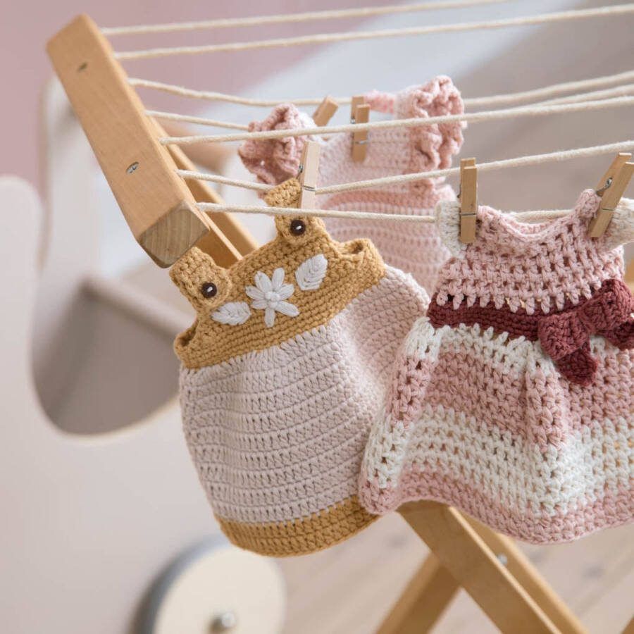 Sebra Gehaakt Poppenjurkje Poppen Golden Yellow