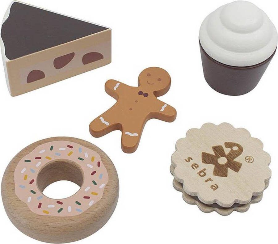 Sebra houten cake en koekjes