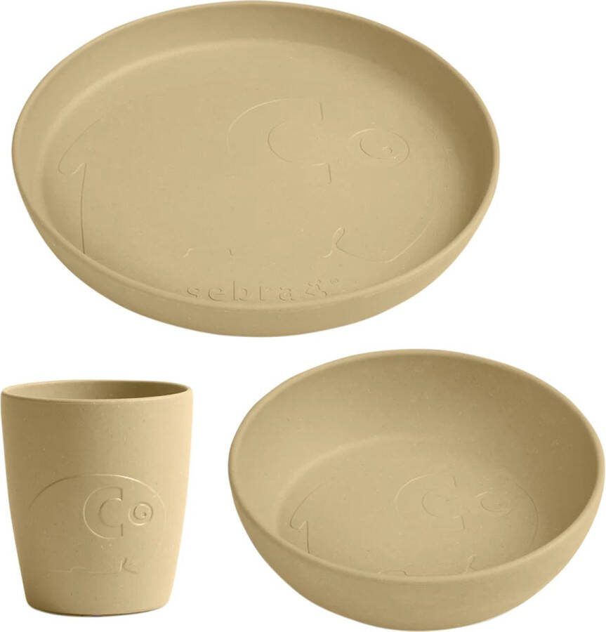Sebra Mums Dinerset Yellow
