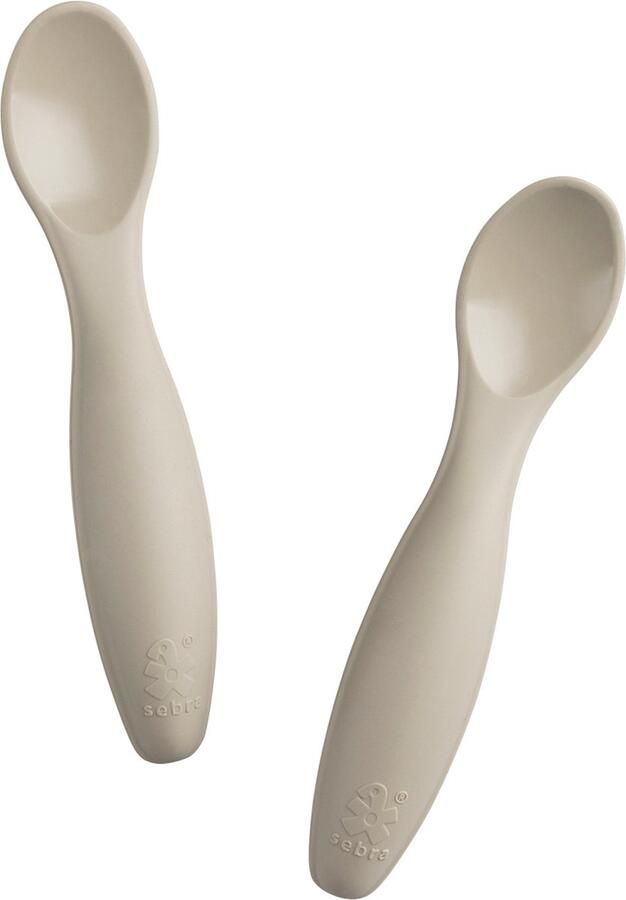 Sebra Siliconen Lepelset 2 Stuks Jetty Beige