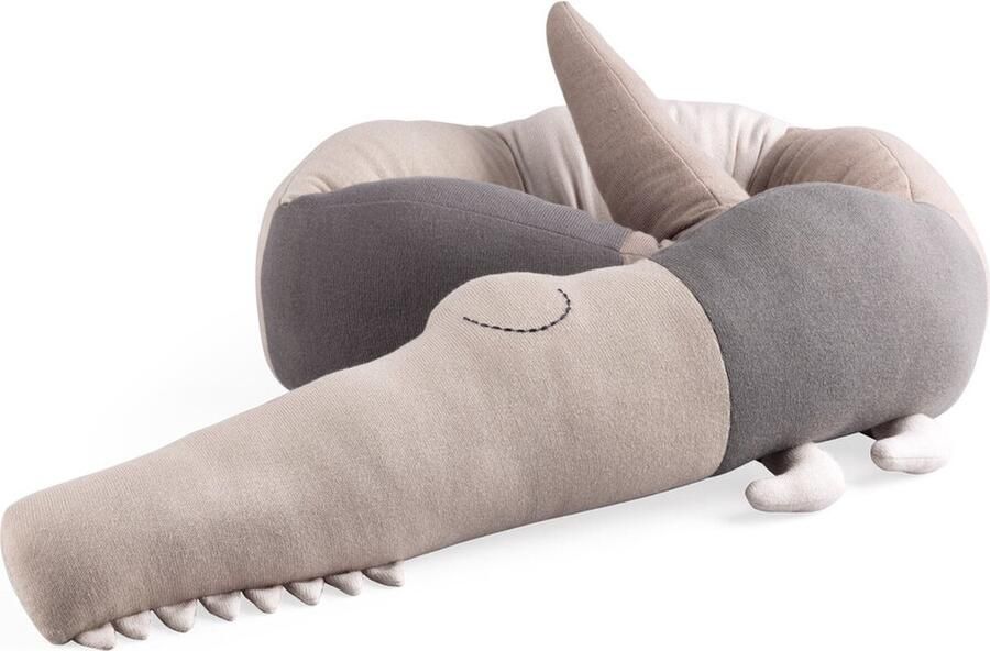 Sebra XXL knuffel krokodil seabreeze beige